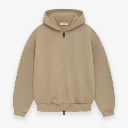 Essentials Full Zip Brown Hoodie