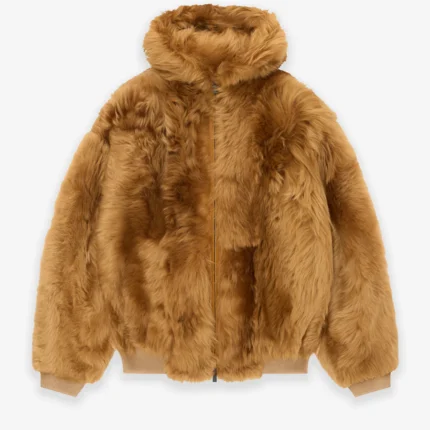 Essentials Shearling Brown Hoodie