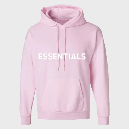 Womens Pink Essentials Pullover Hoodie