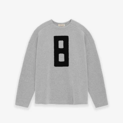 Essentials Wool Boucle Straight Neck Sweater