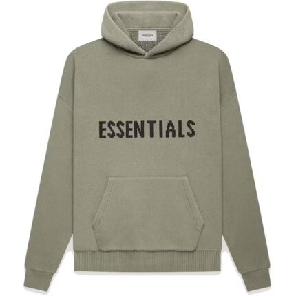 Fear of God Essentials Knit Pullover Hoodie Dark Grey